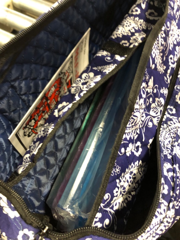 Photo 1 of American Mahjong Game Set - Blue Paisley Soft Bag 166 Premium Tiles with 4 All-in-One Rack/Pushers,100 Chips,1 Wind Indicator, English Manual - Easy Carry Full Size Complete Western Mah Jongg Set