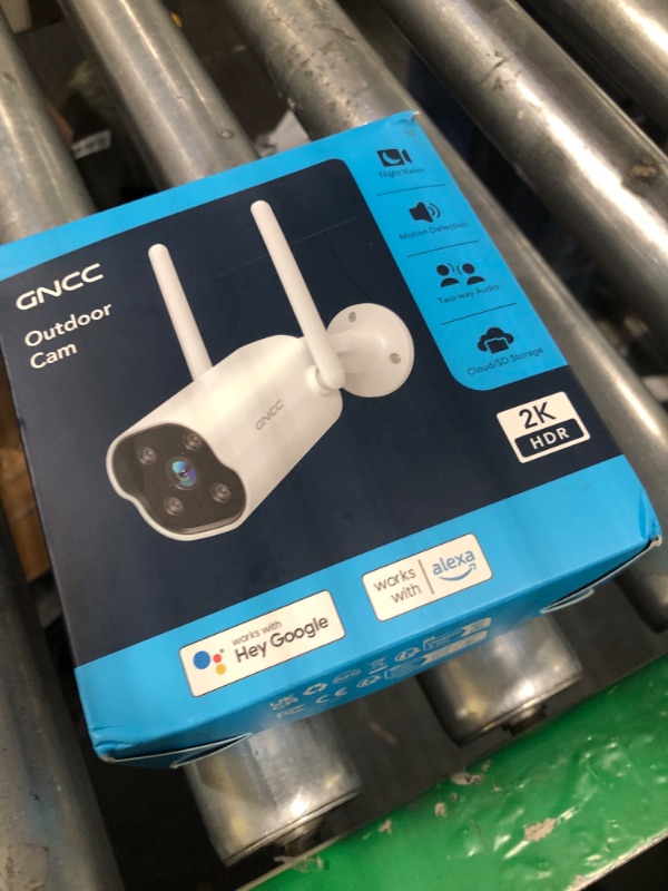 Photo 2 of GNCC Outdoor Camera, 2K Cameras for Home Security Outside, Home Security Cameras, Motion Detection, Night Vision, 24/7 Recording, 2 Way Audio, Waterproof, Cloud & Local, Plug-in, APP Control