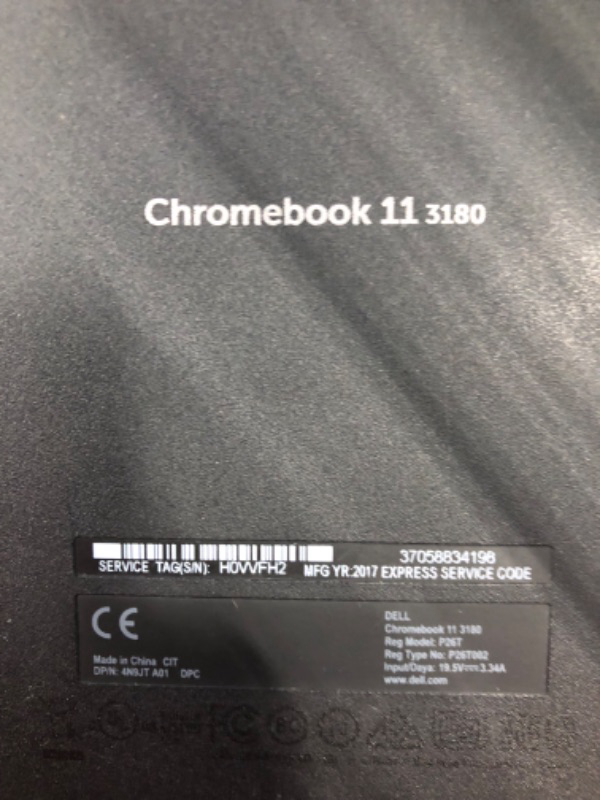 Photo 5 of Dell Chromebook 11 3180 83C80 11.6-Inch Traditional Laptop (Black) Celeron N3060 16 GB Storage Nontouch