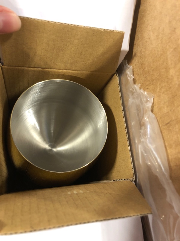 Photo 1 of 12 Pack Stem Stainless Steel Wine Glasses Gold 18 oz Unbreakable Stemware Portable Shatterproof Metal Goblet Glasses Wine Drinkware for Wedding Camping Champagne Cocktails Banquet Party