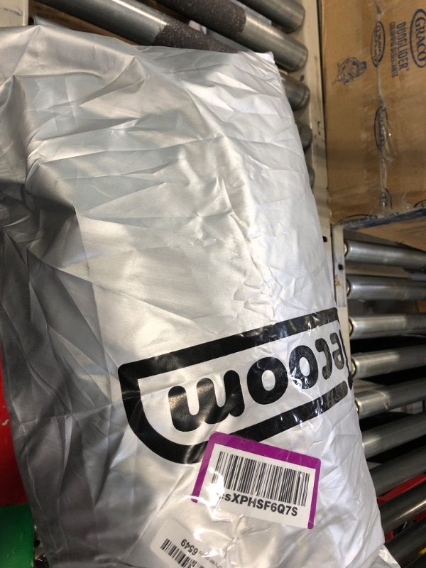 Photo 1 of Tecoom Hard Shell Oxford Material Door Shape Zipper Design Waterproof UV-Proof Windproof Car Cover for All Weather Indoor Outdoor Silver