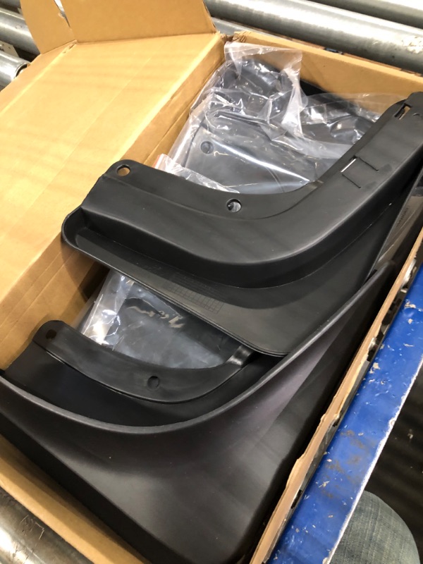 Photo 3 of BASENOR Tesla Model Y Mud Flaps Splash Guards (Set of Four) No Need to Drill Holes