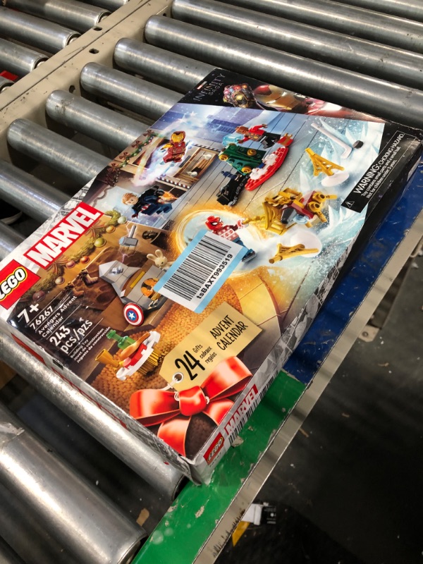 Photo 1 of **MISSING 5 SLOTS** LEGO Marvel Avengers 2023 Advent Calendar 76267 Holiday Countdown Playset with Daily Collectible Surprises and 7 Super Hero Minifigures such as Doctor Strange, Captain America, Spider-Man and Iron Man