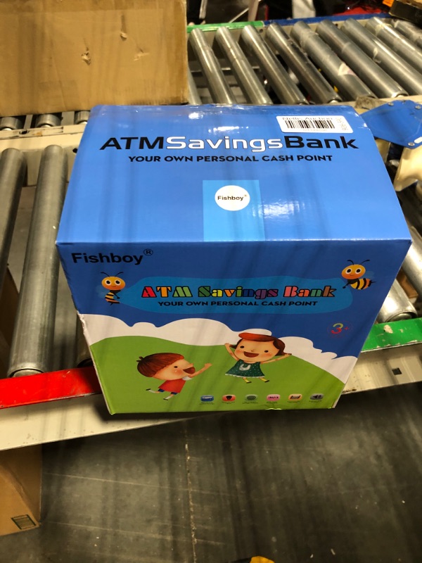 Photo 2 of 2023 Upgraded ATM Piggy Bank for Real Money for Kids Adults with Debit Card, Bill Feeder, Coin Recognition, Balance Calculator, Digital Electronic Savings Safe Machine Box Silver/Black