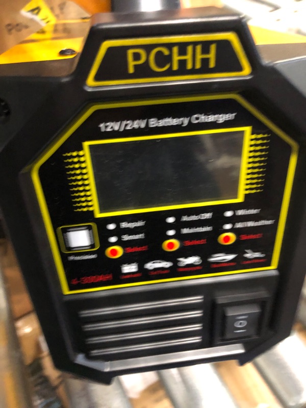 Photo 1 of PCHH 12V 24V Car Battery Charger Heavy Duty, 0-15A Automatic Battery Maintainer, Smart Trickle Charger with Auto Shutoffs, Repair, Winter Mode, for Automotive Car Truck Motorcycle RV AGM Deep Cycle