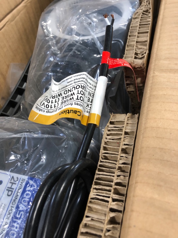 Photo 4 of AQUASTRONG 2 HP In/Above Ground Pool Pump with Timer, 220V, 8917GPH, High Flow, Powerful Self Primming Swimming Pool Pumps with Filter Basket 2HP + With Timer + 220V