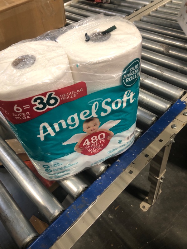 Photo 1 of Angel Soft Super Mega Toilet Paper, 6 Super Mega Rolls