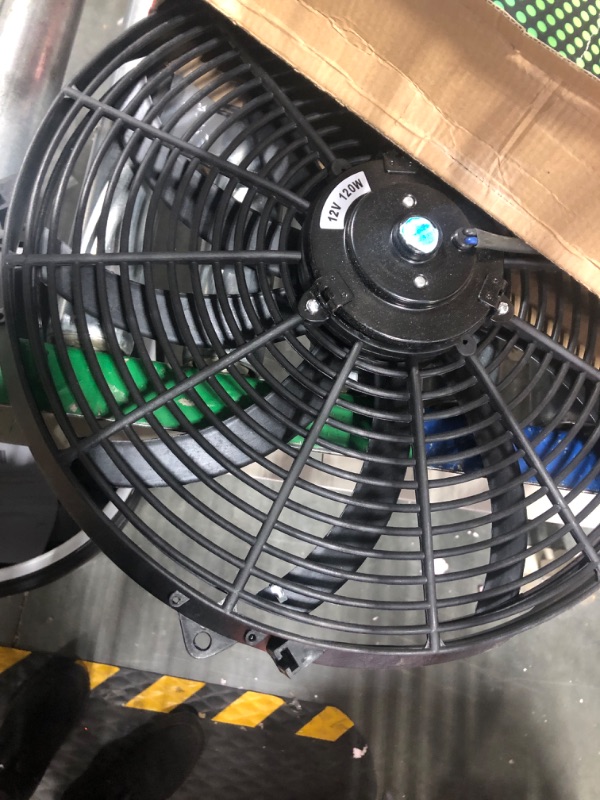 Photo 3 of 16" inch Universal Slim Fan Push Pull Electric Radiator Cooling 12V Mount Kit Black 16 Inch