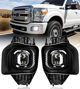 Photo 1 of LED Fog Lights with Daytime Running Lights for Ford 2011 2012 2013 2014 2015 2016 F250 F350 F450 F550 Super Duty Fog Light Assembly Kit, FD914L 