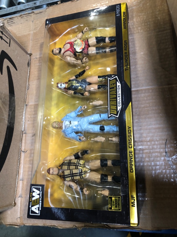 Photo 3 of All Elite Wrestling AEW Unrivaled Champion 4 Pack - Four 6-Inch Figures with Title Belts and Accessories - Amazon Exclusive
