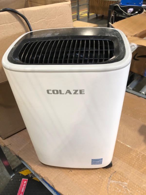 Photo 3 of 2500 Sq. Ft 30 Pint Dehumidifier, COLAZE DH01 Energy Star Dehumidifiers with Drain Hose for Home Basement Bedroom Bathroom, Auto Defrost & Overflow Protection & Timer & Drying Function with 0.66 Gal Water Tank