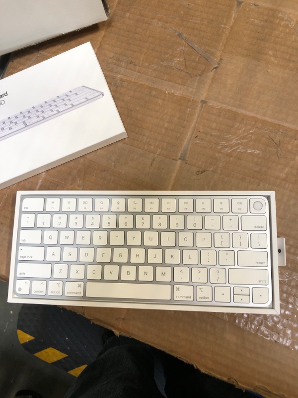 Photo 3 of Apple Magic Keyboard with Touch ID for Mac Computers Silicon (Wireless, Rechargable) - US English - White Keys US English White