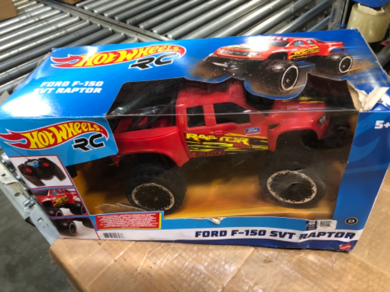 Photo 2 of ?Hot Wheels Remote Control Truck, Red Ford F-150 RC Vehicle With Full-Function Remote Control, Large Wheels & High-Performance Engine, 2.4 GHz With Range of 65 Feet HW FORD TRUCK RC