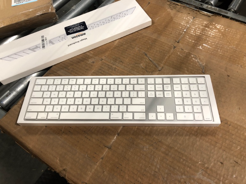 Photo 3 of Apple Magic Keyboard with Numeric Keypad (Wireless, Rechargable) - US English - Silver White US English