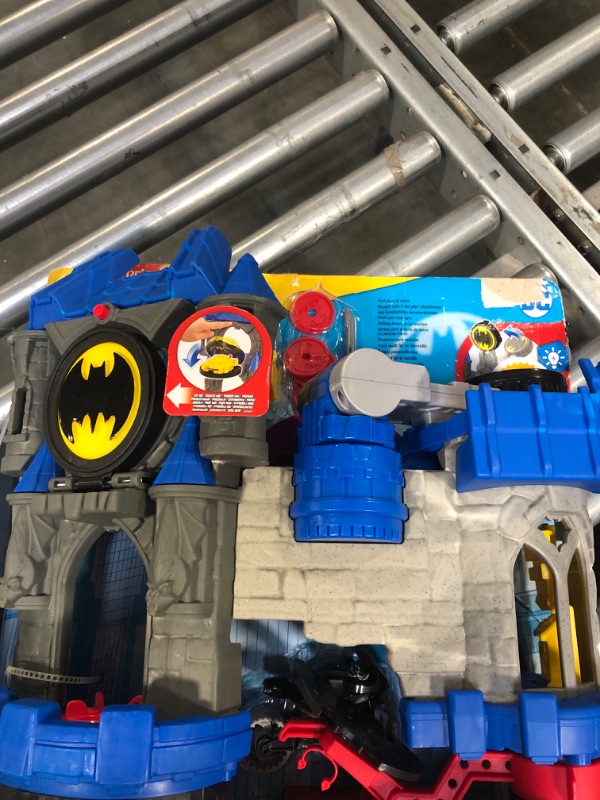 Photo 4 of Imaginext DC Super Friends Batman Toy, Wayne Manor Batcave Playset with Batman Figure Batcyle and Accessories