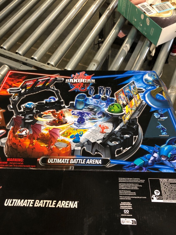 Photo 3 of Bakugan Ultimate Battle Arena Playset with Special Attack Dragonoid, Octogan, Hammerhead Customizable, Spinning Action Figures and Playset, Kids Toys for Boys and Girls 6 and up Ultimate Battle Arena, Amazon Exclusive (New)