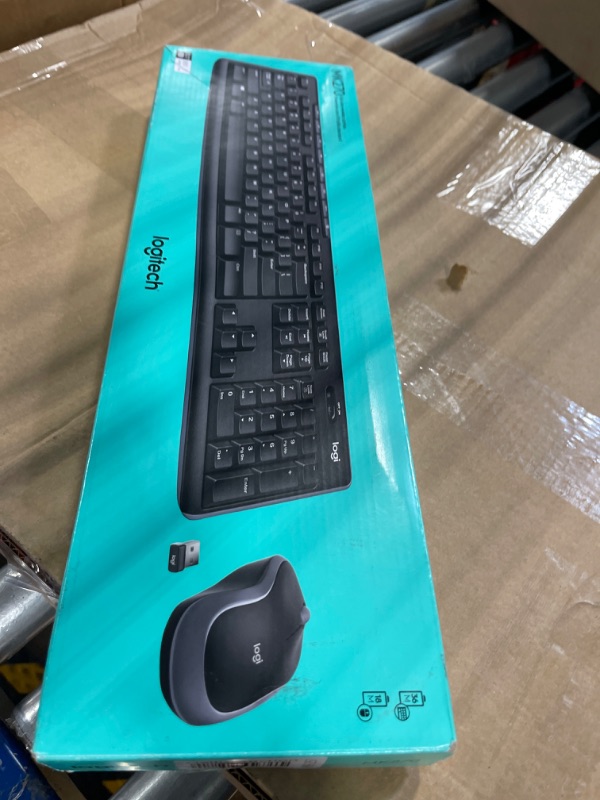 Photo 2 of Logitech MK270 Wireless Keyboard And Mouse Combo For Windows, 2.4 GHz Wireless, Compact Mouse, 8 Multimedia And Shortcut Keys, For PC, Laptop - Black 1 Pack Keyboard and Mouse Combo