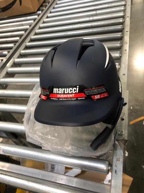 Photo 3 of 
Marucci DuraVent Two-Tone Batting Helmet, NOCSAE Certified, Navy Blue, Junior