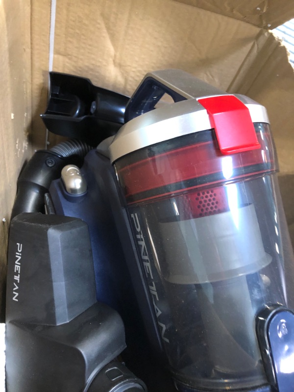 Photo 1 of PINETAN Bagless Cyclone Canister Vacuum Cleaner, with Cyclone Filtration, Lightweight Design & Powerful Suction, Multi-Surface Cleaning Nozzle and Automatic Cord Rewind - Ocean Blue, UC612