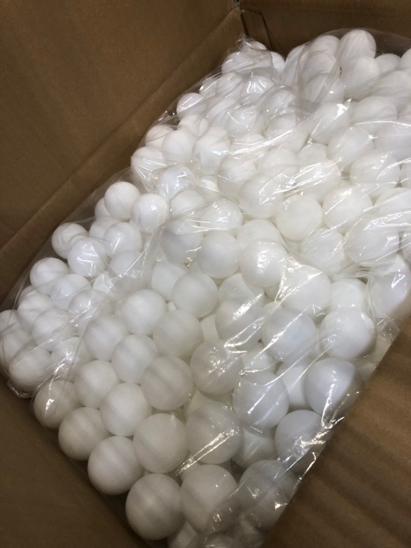 Photo 3 of 1000 Pack Colored Balls Plastic Table Tennis Ball 40mm Entertainment Table Tennis Balls Bulk for Table Game and Advertising, DIY Arts and Craft, Sports Activities, Party Decoration White