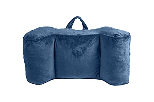 Photo 1 of lumbar cushion Back Support Reading Sit Up Bed Rest Pillow Shredded Memory Foam (Blue, Medium)
