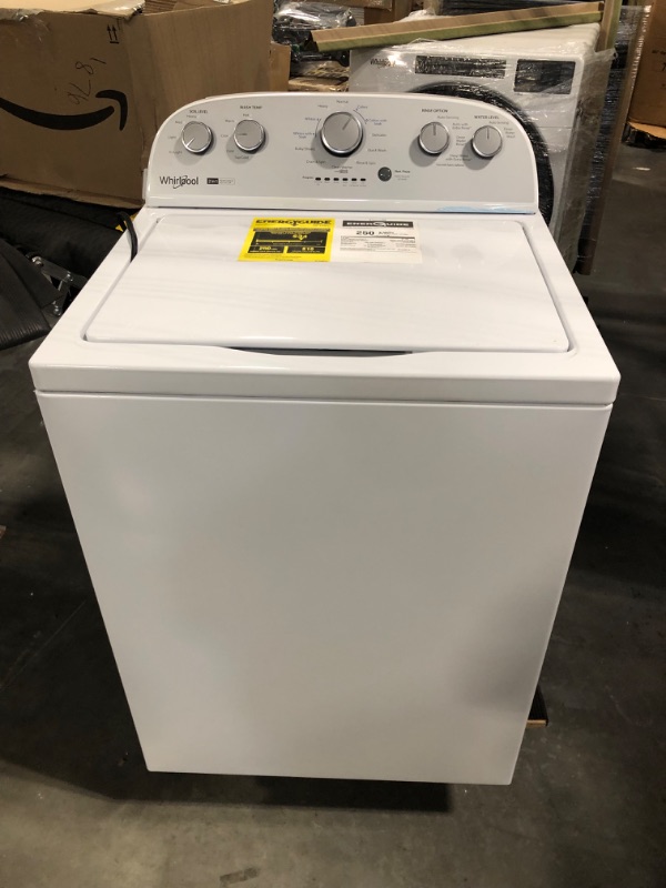 Photo 2 of Whirlpool 3.8-cu ft High Efficiency Impeller and Agitator Top-Load Washer (White)
