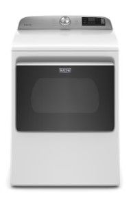Photo 1 of Maytag SMART Capable 7.4-cu ft Smart Electric Dryer (White)