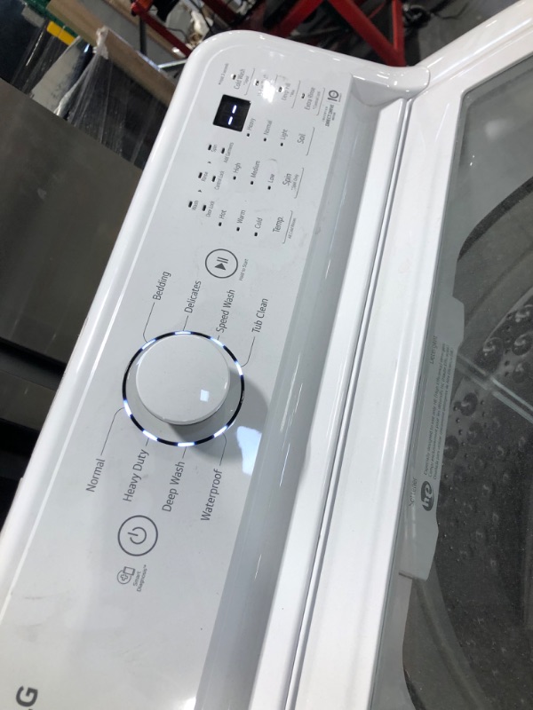 Photo 9 of LG ColdWash 4.3-cu ft Agitator Top-Load Washer (White)
