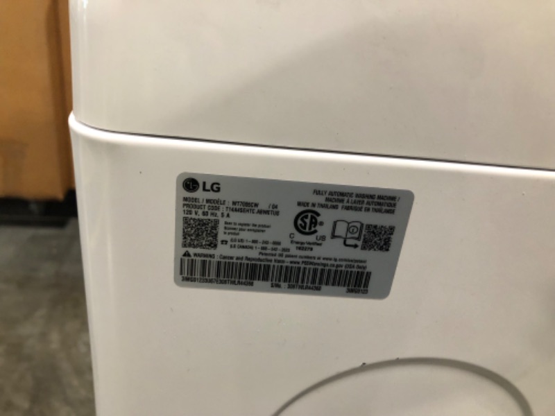 Photo 3 of LG ColdWash 4.3-cu ft Agitator Top-Load Washer (White)
