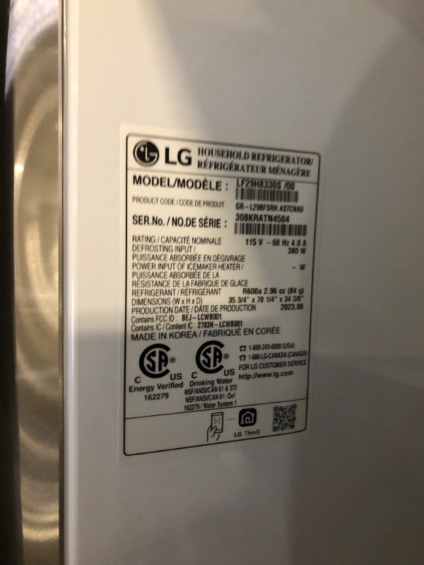 Photo 10 of LG Standard Depth MAX 28.6-cu ft 4-Door Smart French Door Refrigerator with Dual Ice Maker (Fingerprint Resistant) ENERGY STAR
