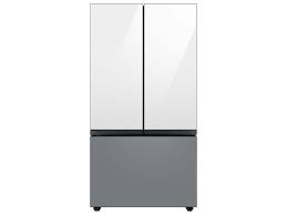 Photo 1 of Samsung Bespoke 30.1-cu ft Smart French Door Refrigerator with Dual Ice Maker and Door within Door (White Glass- All Panels) ENERGY STAR
