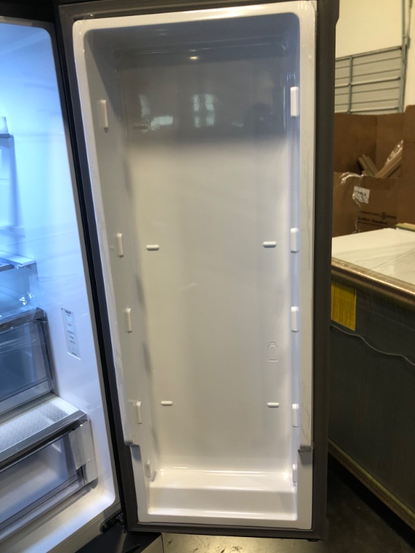 Photo 4 of Samsung Bespoke 30.1-cu ft Smart French Door Refrigerator with Dual Ice Maker and Door within Door (White Glass- All Panels) ENERGY STAR
