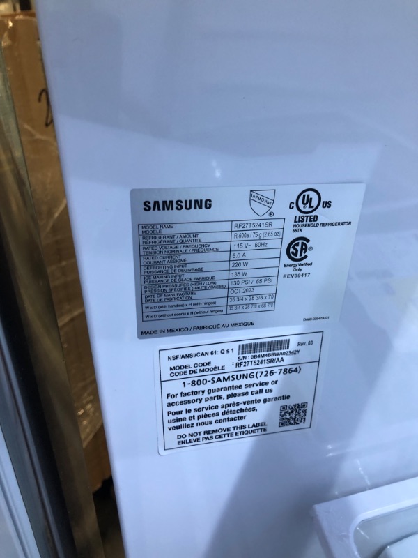 Photo 7 of Samsung 27-cu ft French Door Refrigerator with Dual Ice Maker (Fingerprint Resistant Stainless Steel) ENERGY STAR
