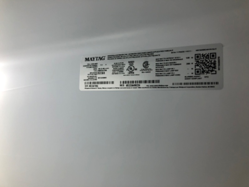 Photo 3 of Maytag 24.9-cu ft Side-by-Side Refrigerator (Fingerprint Resistant Stainless Steel)
