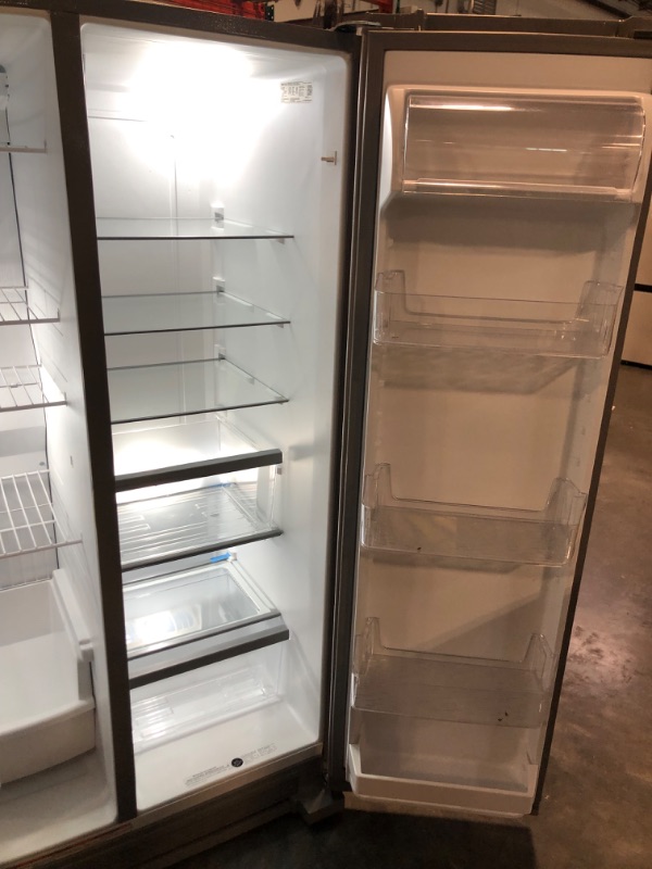 Photo 4 of Maytag 24.9-cu ft Side-by-Side Refrigerator (Fingerprint Resistant Stainless Steel)

