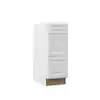 Photo 1 of Designer Series Elgin Assembled 18x34.5x21 in. Bathroom Vanity Drawer Base Cabinet in White