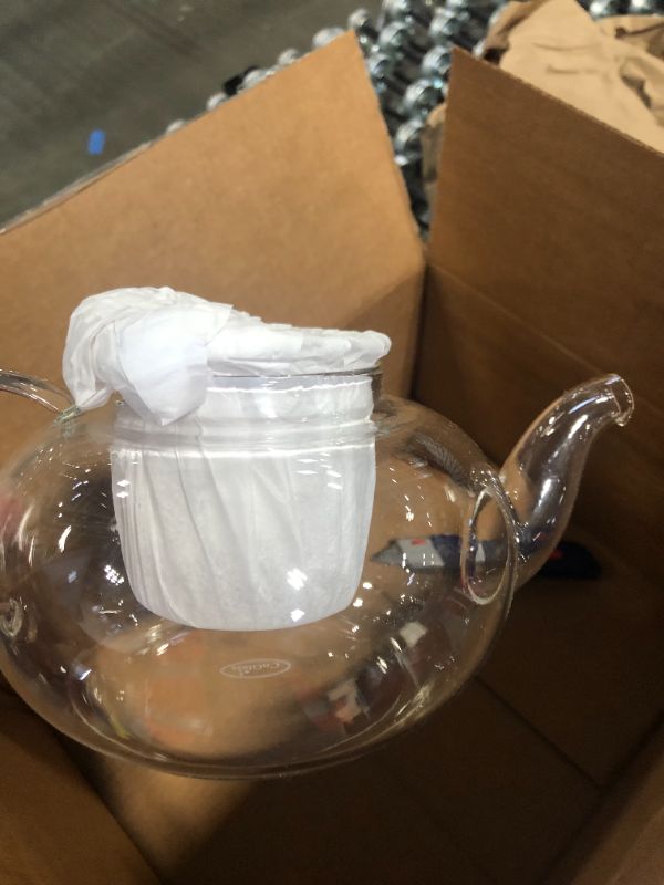 Photo 4 of Glass Teapot Stovetop Safe, 40.6oz/1200ml Clear Teapot with Removable Infuser, Loose Leaf and Blooming Tea Maker