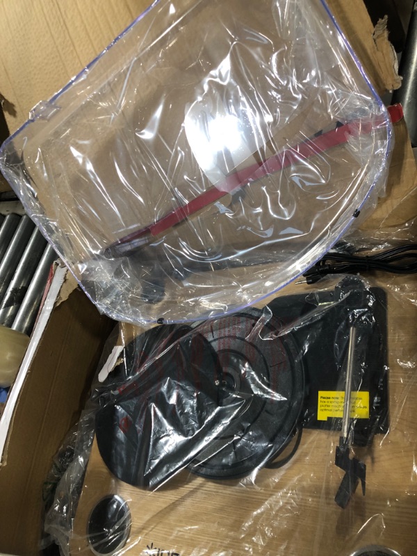 Photo 1 of ION Audio Speed Belt Drive Turntable with Built-In Speakers and ION Audio Vinyl Alive Cleaning Kit with Cleaning Solution and Plush Velvet Pad Max LP with Speakers with Record Cleaning Kit