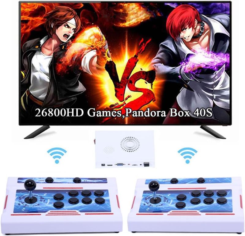 Photo 1 of **FOR PARTS**GWALSNTH 26800 in 1 Wireless Pandora Box 40S Bluetooth Arcade Games Console,1280X720 Display,3D Games,Search/Save/Hide/Pause Games,1-4 Players … ***USED*** 
