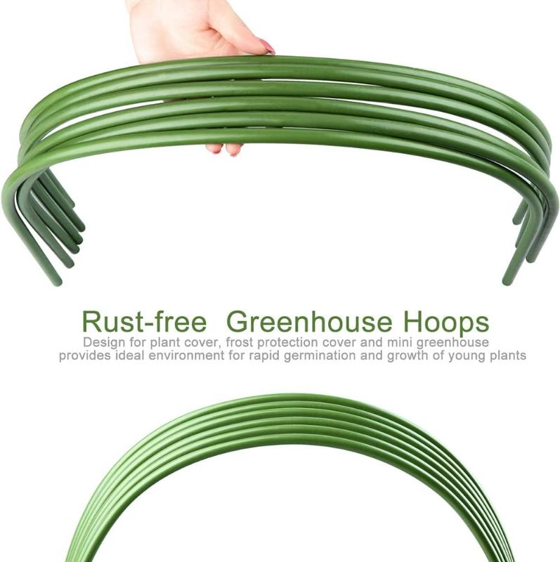 Photo 1 of 12Pcs Greenhouse Hoops,Garden Grow Tunnels Gardening Houses Frame Plant Support Hoops,House Row Tunnel for Garden Stakes,Fabric