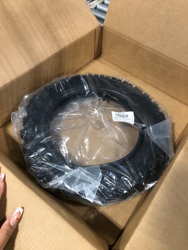 Photo 2 of 2.5-10" Off-Road Tire and Inner Tube Set - Dirt Bike Tire with 10-Inch Rim and 2.5/2.75-10 Dirt Bike Inner Tube Replacement Compatible with Honda CRF50/XR50, Suzuki DRZ70/JR50, and Yamaha PW50