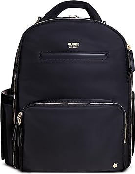 Photo 1 of JuJuBe New Classic Diaper Bag Backpack with Portable Changing Pad, Baby Stroller Straps, Large Travel Backpack for Boy or Girl, For Carrying Baby Bottles, Baby Wipes, Diapers, Pacifiers, Black