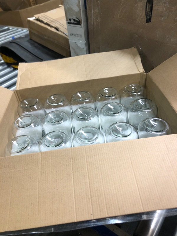 Photo 3 of 16oz / 500ml Mason Jars with Airtight Lids, Glass Jar With Regular Lids, Clear Glass Jar Ideal for Jam,Honey,Wedding Favors,Shower Favors, Set of 15
