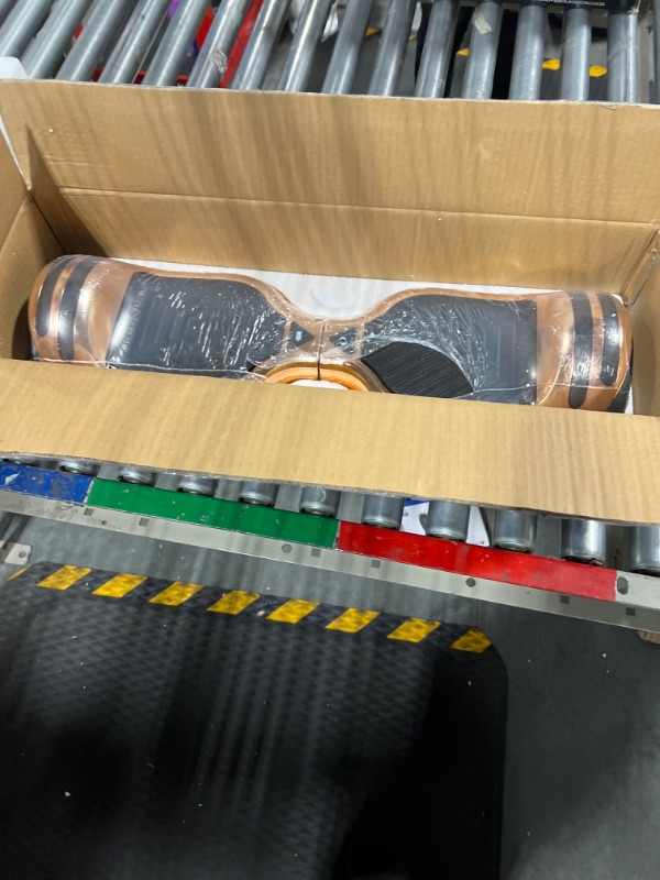 Photo 4 of Hoverboard All-Terrain LED Flash Wide All Terrian Wheel with Bluetooth Speaker Dual LED Light Self Balancing Wheel Electric Scooter Chrome RoseGold