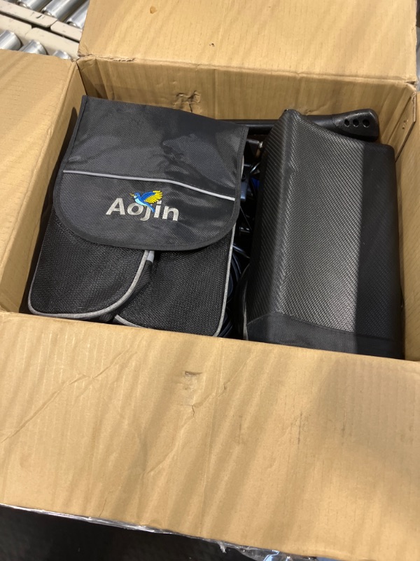 Photo 1 of Aojin Steerable Knee Walker Deluxe Medical Scooter for Foot Injuries Compact Crutches, 2022 Upgraded Model with Dual Rear on-Wheel Brake and Shock Absorption Under The Knee pad Black