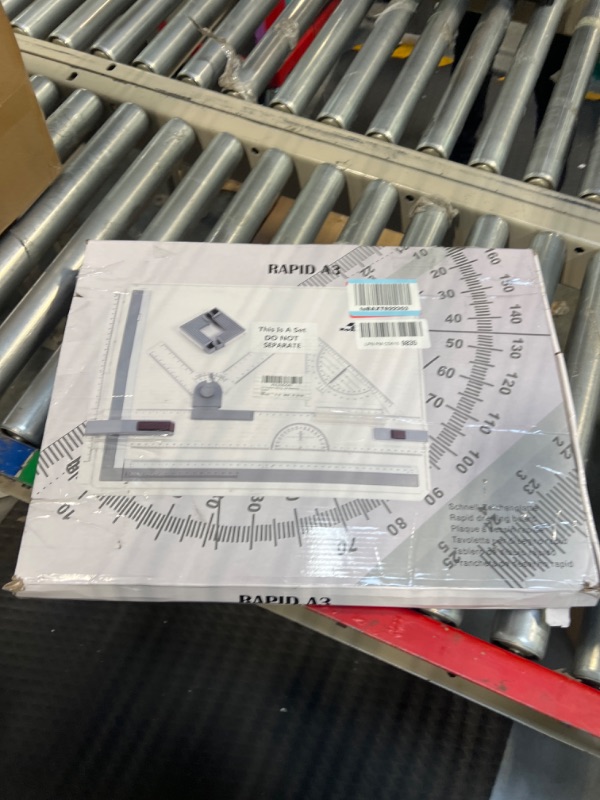 Photo 2 of A3 Portable Drawing Board, Multi-Function Metric Drafting Table with Clear Rule Parallel Motion and Angle Adjustable Measuring System