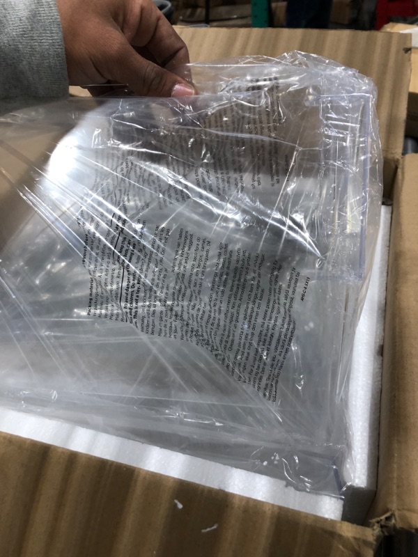 Photo 1 of 12 Pcs Acrylic Sign Holder with Business Card Holder Slanted Paper Stand Flyer Display Stand Acrylic Sign Stand Heavy Duty Plastic Signs Stand for Advertisement Brochure, Clear (8.5 x 11 Inch)