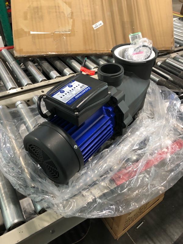 Photo 1 of AQUASTRONG 2 HP In/Above Ground Pool Pump with Timer, 220V, 8917GPH, High Flow, Powerful Self Primming Swimming Pool Pumps with Filter Basket 2HP + With Timer + 220V