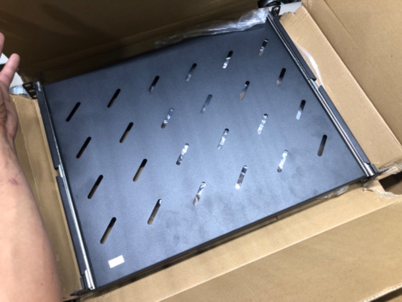 Photo 1 of Ares Vision 350mm (13.77") Deep, Heavy Duty Steel 19'' Wide Sliding Shelf for 600M deep Server Cabinet. 2 Pack 7 Year Warranty! 350MM Sliding 2 PACK