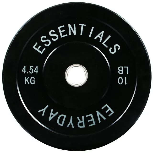 Photo 1 of BalanceFrom Olympic Bumper Plate Weight Plate with Steel Hub, Black, 10 lbs Single
